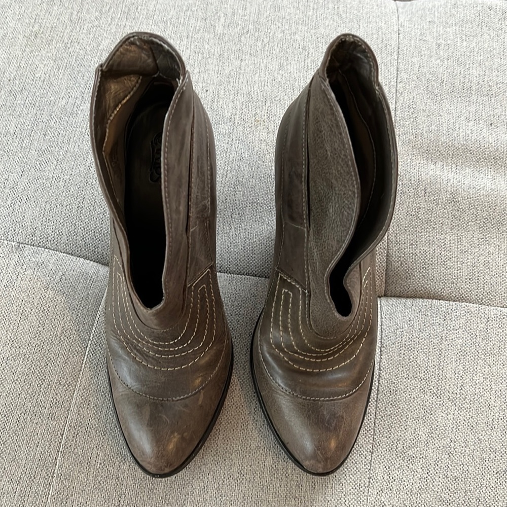 Leather booties